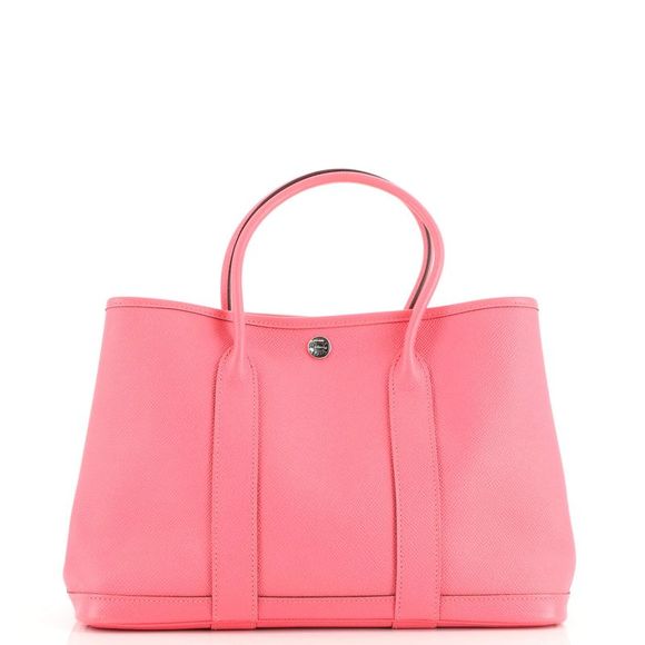 Hermes Garden Party Tote Leather 30 Pink - Picture 3 of 6